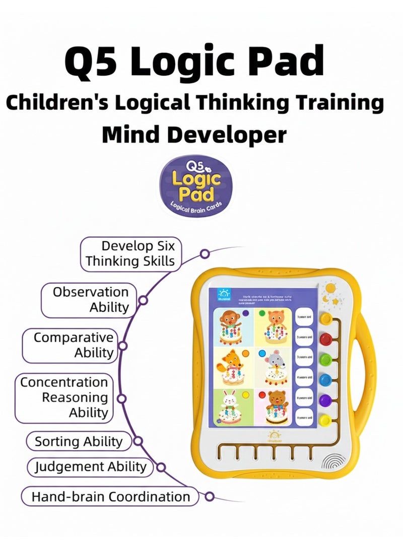 أيرمز لوح التفكير Airmez Q5، التعلم الذكي بدون شاشة للعقول النامية، مصمم لتطوير الطفولة المبكرة، والملاحظة والمهارات الإدراكية، مع لعبة منهجية، مما يسمح للأطفال بتحسين قدراتهم أثناء اللعب. - Image 5